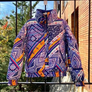 NWT Free People Powerhouse Puffer Jacket Coat Winter Ski Printed